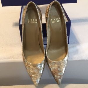 Stuart Weitzman Iris in Honey Mica Python